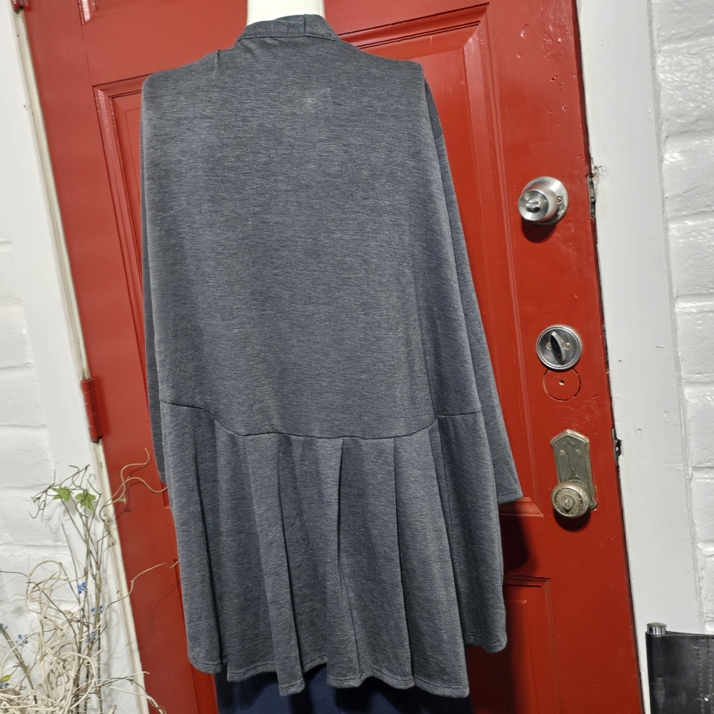 Notations Women's Gray Blazer Cardigan Sz 3X - Picture 4 of 5